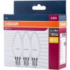 Žárovka Osram Value 3PAK LED žárovka LED E14 B35 4,9W = 40W 470lm 2700K Teplá bílá