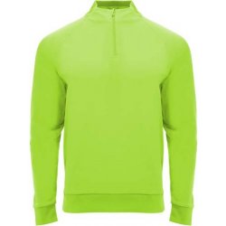 Epiro unisex mikina s dlouhým rukávem a čtvrtinovým zipem Fluor green