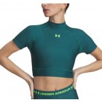 Under Armour HeatGear Crop Mock LS GRN Zelená – Zboží Mobilmania