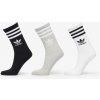 adidas Mid Cut Crew Socks 3-Pack White/ Medium Grey Heather/ Black