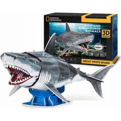 Cubic Fun 3D puzzle Bílý žralok 78 ks – Hledejceny.cz