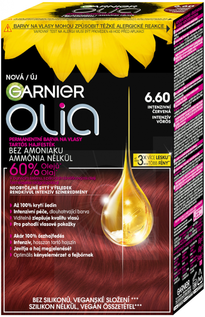 Garnier Olia 6.60 Intenzivní červená barva na vlasy