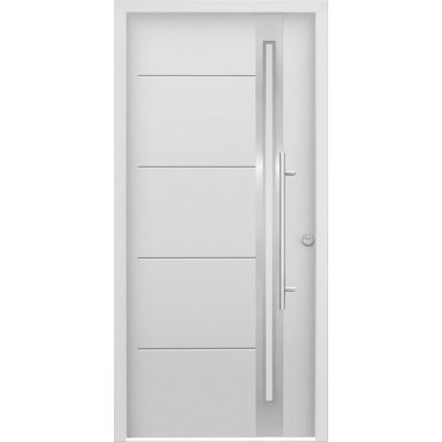 Solid Elements Themolux Vchodové dveře , 90 P, 1000 × 2080 mm, hliník, ocel, pravé, bílé, prosklené 5908275611547 – Zboží Mobilmania