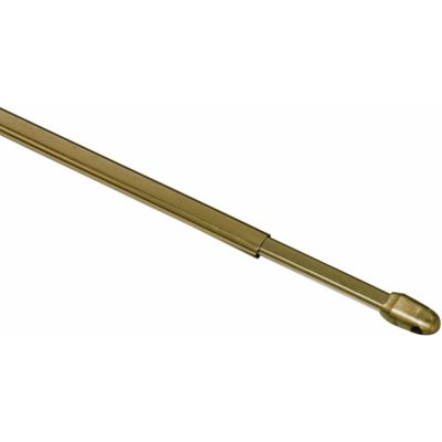 Gardinia Vitrážní tyčka plochá, zaoblená, mosaz, pr. 11 mm, 100 - 160 cm – Zboží Mobilmania