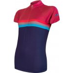 Sensor SUMMER STRIPE krátký rukáv modrá/lilla dámský – Zboží Dáma