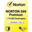 Norton 360 Premium EU + 75 GB Cloudové úložiště 10 lic. 1rok (21416695)