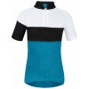 Cyklistický dres Force VIEW modro-bílo-černý dětský