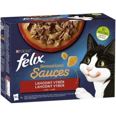 Felix Sensations Sauces 6 hovězí jehněčí krůta kachna v och. om 12 x 85 g