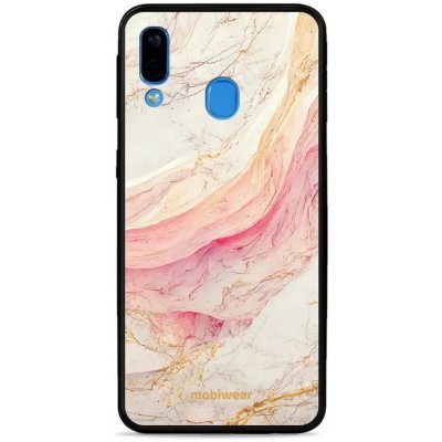 Pouzdro Mobiwear Glossy Samsung Galaxy A40 - G027G - Růžový a zlatavý mramor – Zbozi.Blesk.cz