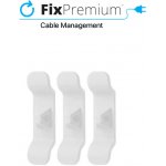 FixPremium - Organizér Kabelů - Svorka - Sada 3 kusů, průhledný – Zboží Živě