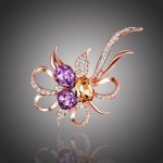 Éternelle exkluzivní brož Swarovski Elements Manfredonia květina B1056/CO barevná – Zboží Dáma