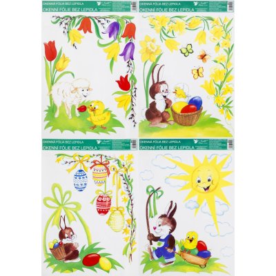 Anděl Okenní fólie rohová velikonoční motivy 33,5 x 25,5 cm – Hledejceny.cz