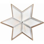 räder Servírovací podnos s miskami Star bílá barva dřevo porcelán 40 cm – Zboží Dáma