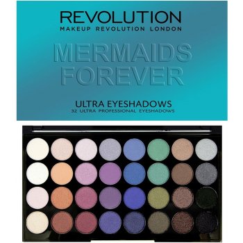 Makeup Revolution Mermaids Forever Ultra paletka 32 očních stínů