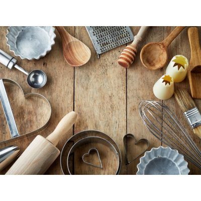 WEBLUX 69903671 Fototapeta vliesová kitchen utensil kuchyňské nádobí rozměry 270 x 200 cm – Zboží Mobilmania