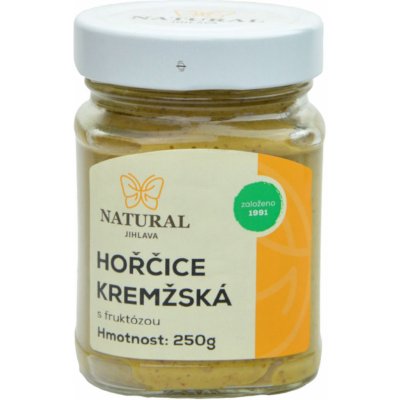 Natural Hořčice kremžská s fruktozou 250g – Sleviste.cz