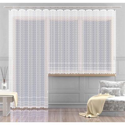 Záclona žakárová Mia metráž bílá cena od - řasící stuha 5cm – Zboží Mobilmania