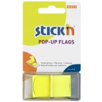 Záložky PopUp průhledné 45x25mm popisovatelné žluté – Hledejceny.cz