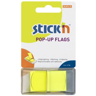 Záložky PopUp průhledné 45x25mm popisovatelné žluté – Hledejceny.cz
