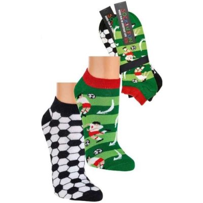 Socks 4 Fun ponožky pro dospělé kotníkové vzor 6208 Fotbal 2 páry – Zboží Mobilmania