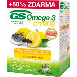 Specifikace GS Omega 3 Citrus 100+50 kapslí dárek 2015 - Heureka.cz