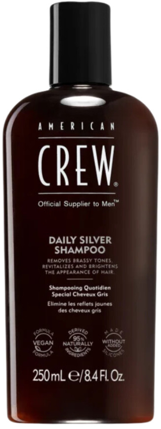 American Crew Daily Silver šampon pro každodenní péči o šedivé vlasy 250 ml