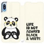 Pouzdro Mobiwear parádní flip Huawei Y6 2019 - M041S Panda - life is not always black and white – Sleviste.cz