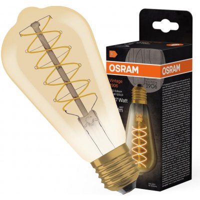 Osram ST64 Edison E27 4,8W = 37W 420 lm 2200K Warm Filament Dimmable Vintage 1906 – Hledejceny.cz