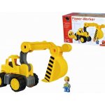 BIG Bagr Power Worker Digger + Figurinepracovní stroj 67 cm s gumovými koly od 2 let – Hledejceny.cz