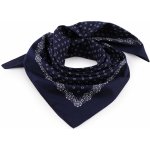 Bavlněný šátek drobné květy 4 modrá bílá – Sleviste.cz