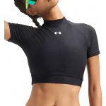Under Armour HeatGear Crop Mock SS BLK Černá – Zboží Dáma