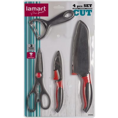 Lamart set 4ks - nože 2ks,škrabka, nůžky - Cut; 42003753