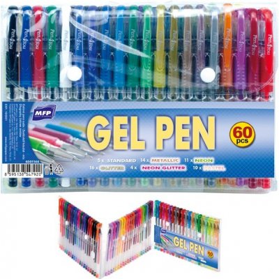 MFP 6001144 gelové pero set 1102-1012M mix 60 ks – Zboží Dáma