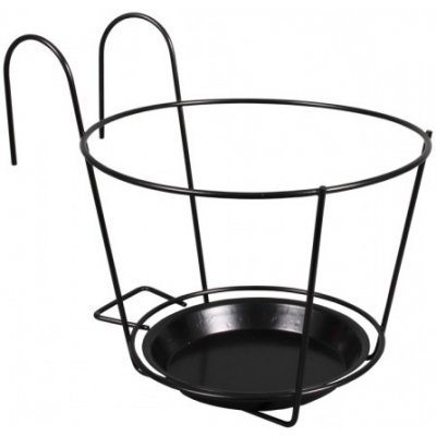 Držák BUMETA Extra strong, věšák, kovový, na květináč, na zábradlí, s podložkou, 22 cm ST255597 – Sleviste.cz