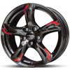 Alu kolo, lité kolo Ronal R62 8x19 5x108 ET45 gloss black red