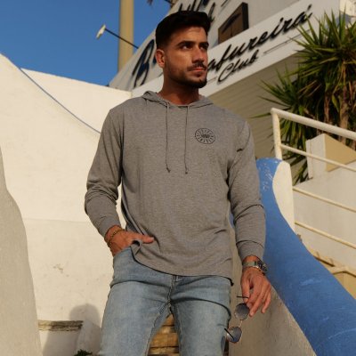 Iron Aesthetics tričko s dlouhým rukávem a kapucí Favor šedé – Sleviste.cz