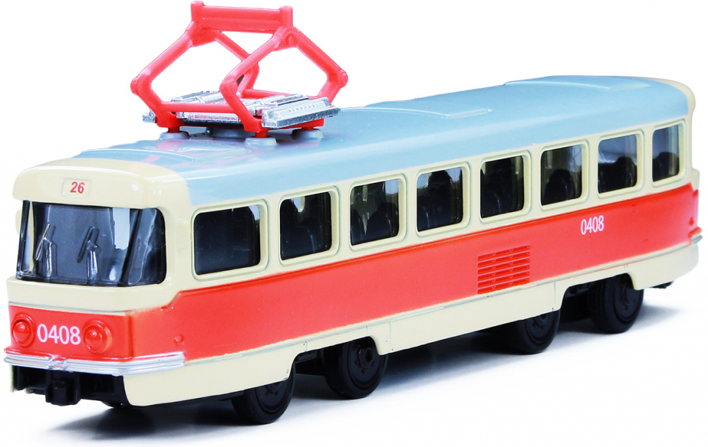 Rappa Unikátní kovová tramvaj na zpětný chod 16 cm