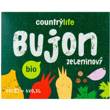 Country Life Bio Bujon zeleninový kostky 66 g