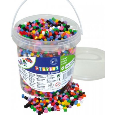 Playbox Zažehlovací korálky 5000 ks v kbelíku - základní barvy – Hledejceny.cz
