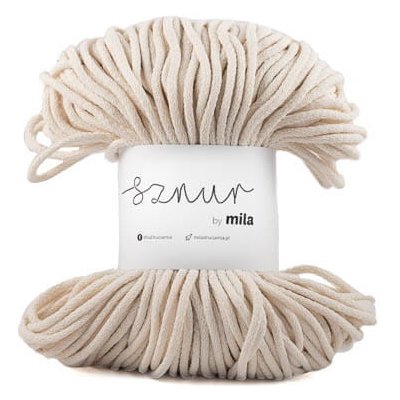 Bavlněná šňůra MILA 5mm - Ecru/P08 – Zboží Dáma