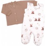 Baby Nellys Kojenecké dupačky s košilkou bavlna Roztomilý medvídek, ecru – Hledejceny.cz