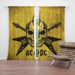 Sablio Závěs ACDC Lebka: 2ks 140x250cm – Hledejceny.cz