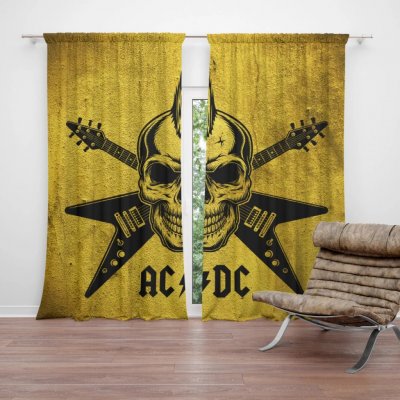 Sablio Závěs ACDC Lebka: 2ks 140x250cm – Hledejceny.cz