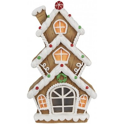 Vánoční perníková chaloupka s Led světýlky Gingerbread House - 24*11*41 cm - Clayre & Eef – Hledejceny.cz