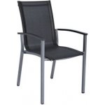 Stern Stohovatelné jídelní křeslo Evoee,56x65x96 cm, rám lakovaný hliník černý (black matt), výplet textilen linen grey – Hledejceny.cz