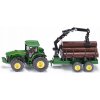 Auta, bagry, technika Siku Traktor 1954 John Deere 8430 s přívěsem