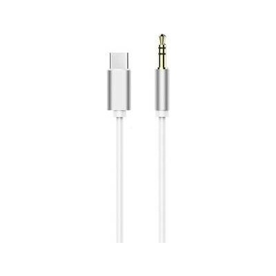 Adaptér HF/audio USB Typ C / 3,5mm jack 1metr barva bílá – Zboží Živě