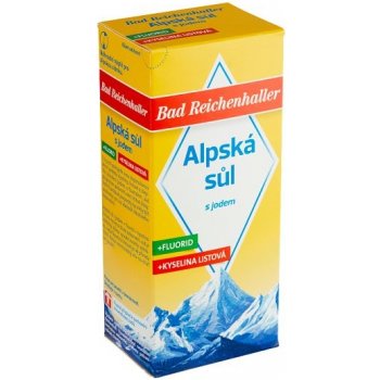 Bad Reichenhaller Alpská sůl s jodem + fluorid + kyselina listová 500 g