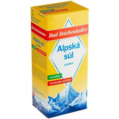 Bad Reichenhaller Alpská sůl s jodem + fluorid + kyselina listová 500 g