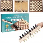 Hra šachy warcaby tryktrak 3v1 dřevěné magnetické Be-active.cs – Zboží Živě
